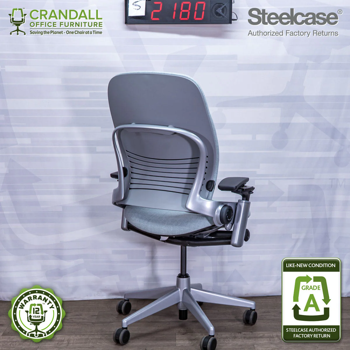 S-2180 - Steelcase V2 Leap - Grade A - Image 2