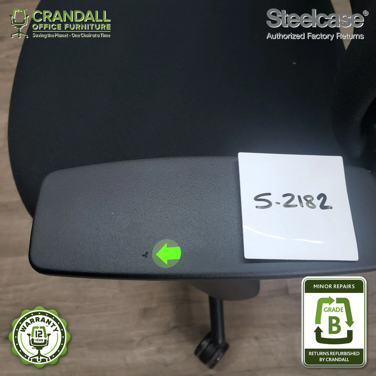 S-2182 - Steelcase V2 Leap - Grade B - Image 4