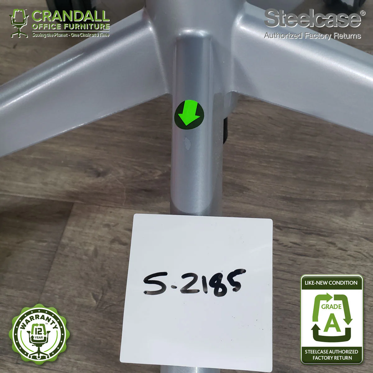S-2185 - Steelcase V2 Leap - Grade B - Image 3