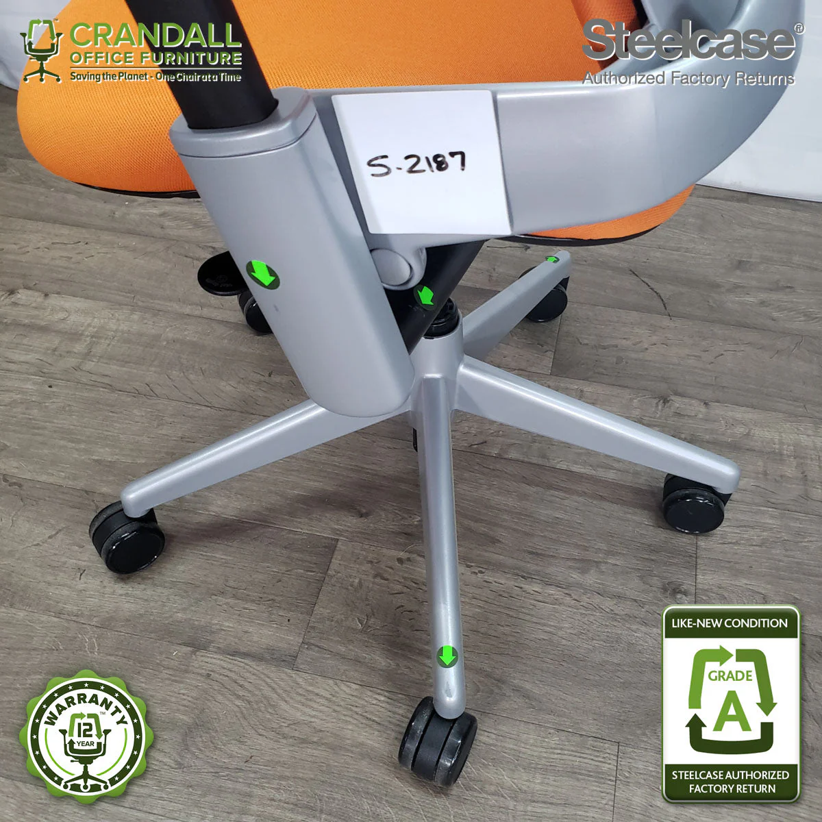 S-2187 - Steelcase V2 Leap - Grade B - Image 3