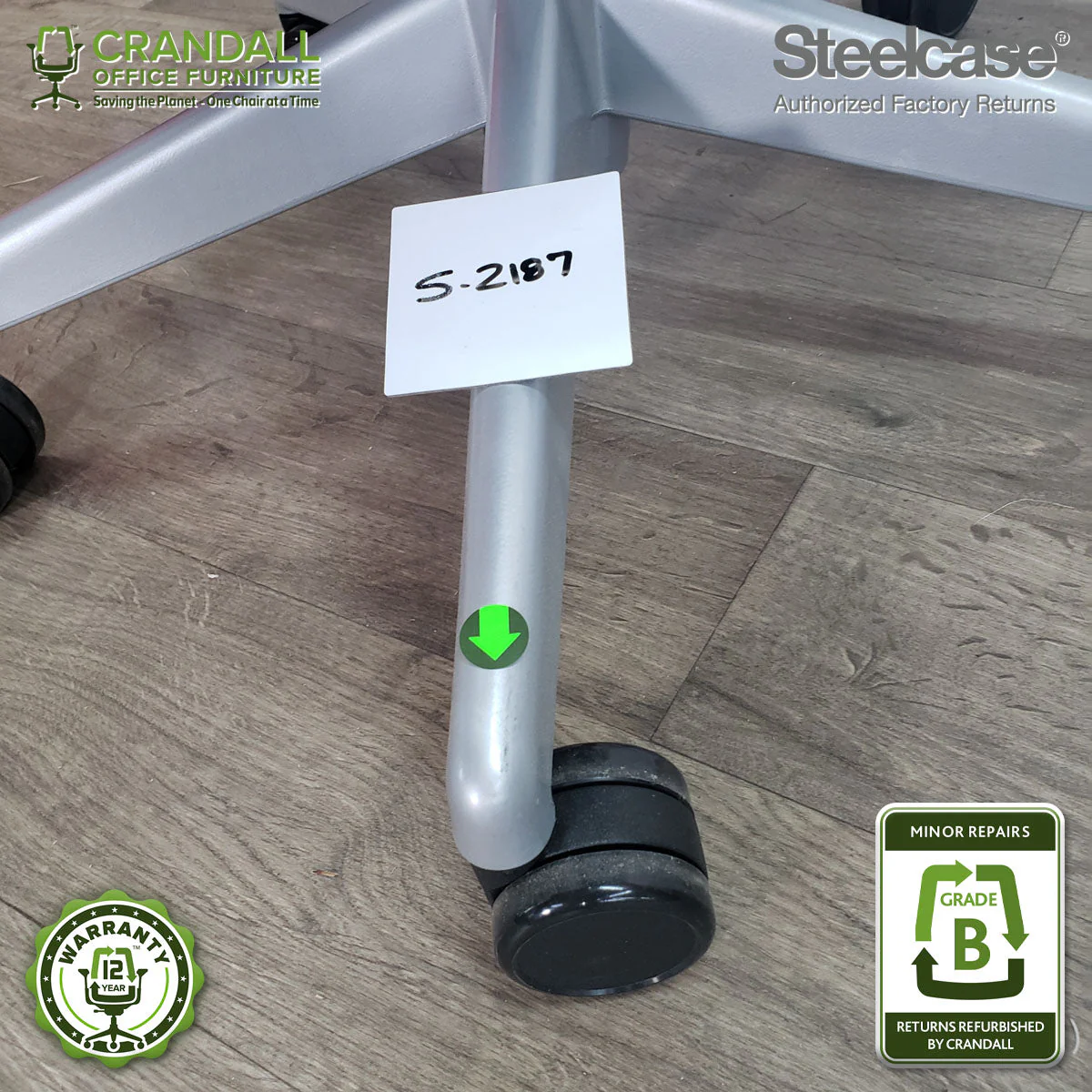 S-2187 - Steelcase V2 Leap - Grade B - Image 4