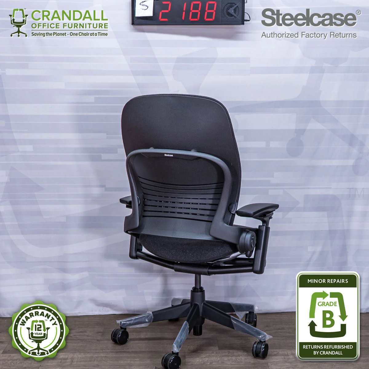 S-2188 - Steelcase V2 Leap - Grade B - Image 2