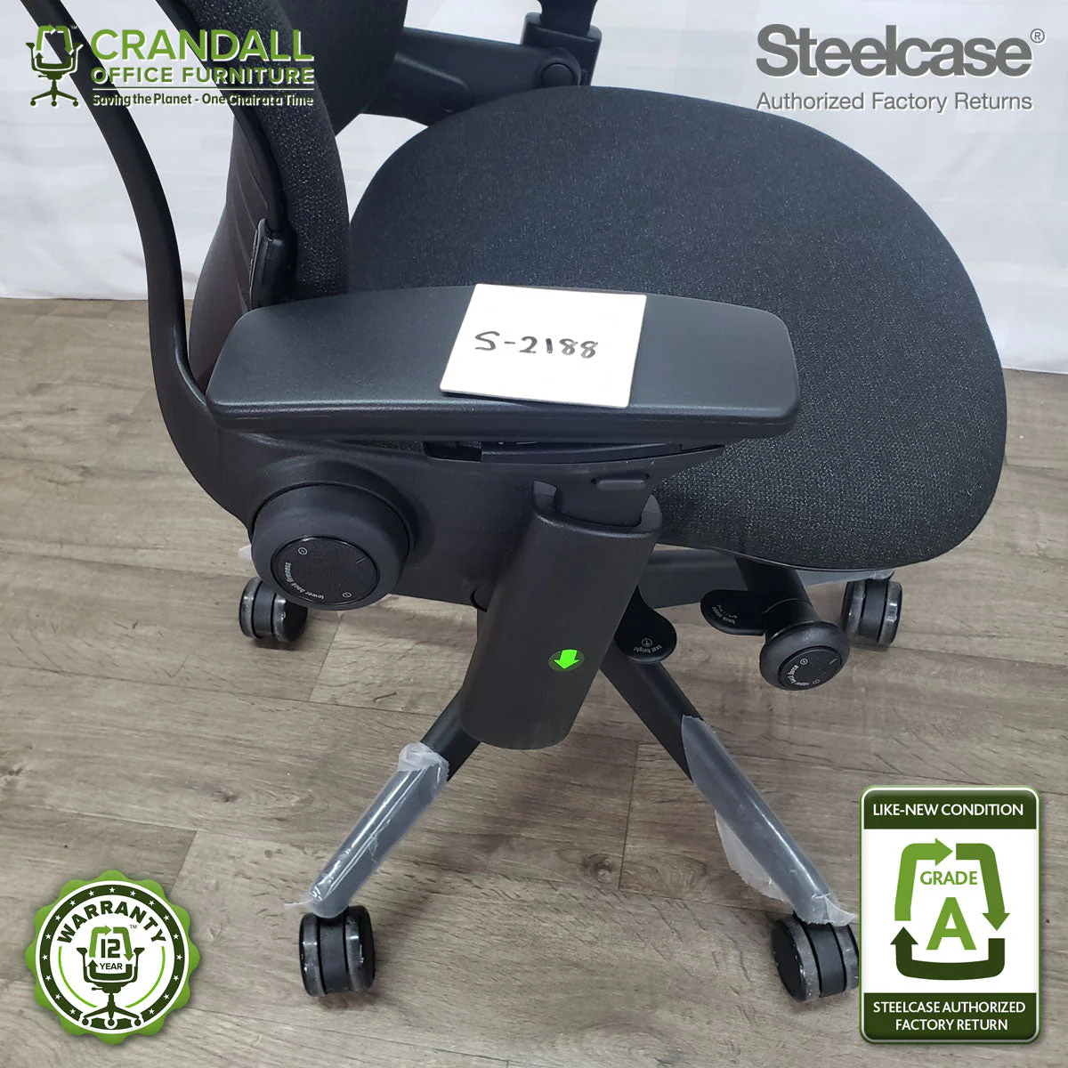 S-2188 - Steelcase V2 Leap - Grade B - Image 3