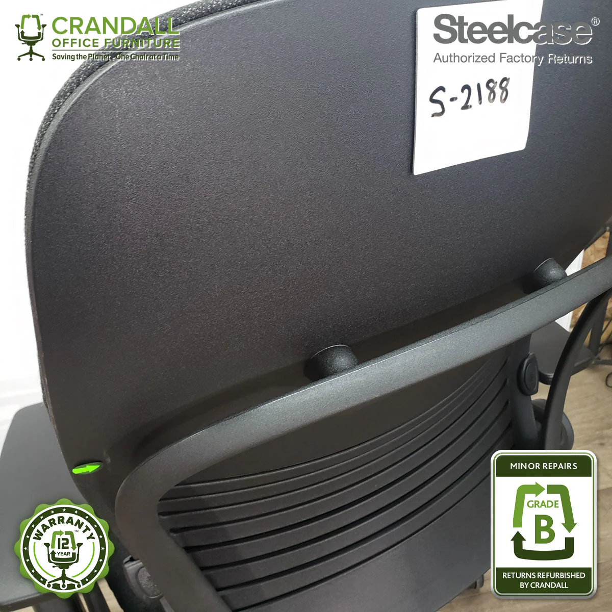 S-2188 - Steelcase V2 Leap - Grade B - Image 4
