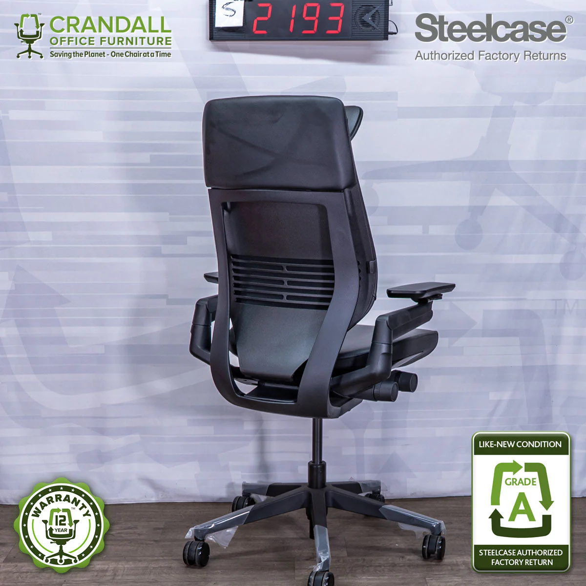 S-2193 - Steelcase Gesture with Headrest - Grade A - Image 2