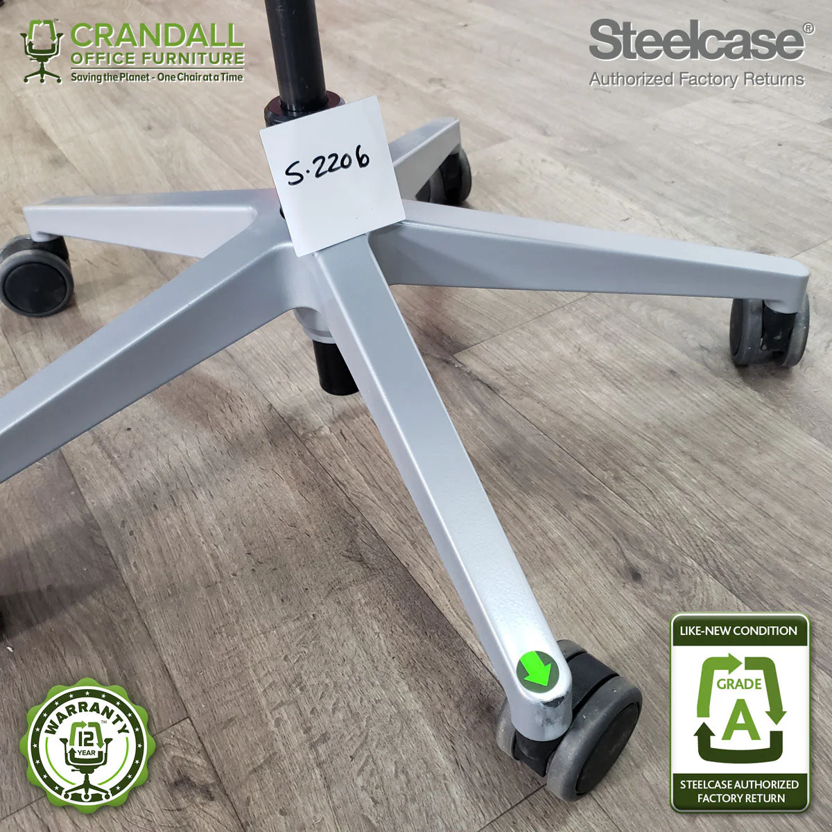 S-2206 - Steelcase Gesture with Headrest - Grade B - Image 3