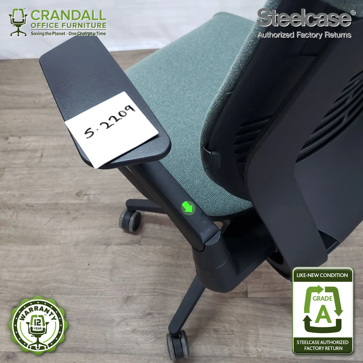 S-2209 - Steelcase Gesture with Headrest - Grade B - Image 3