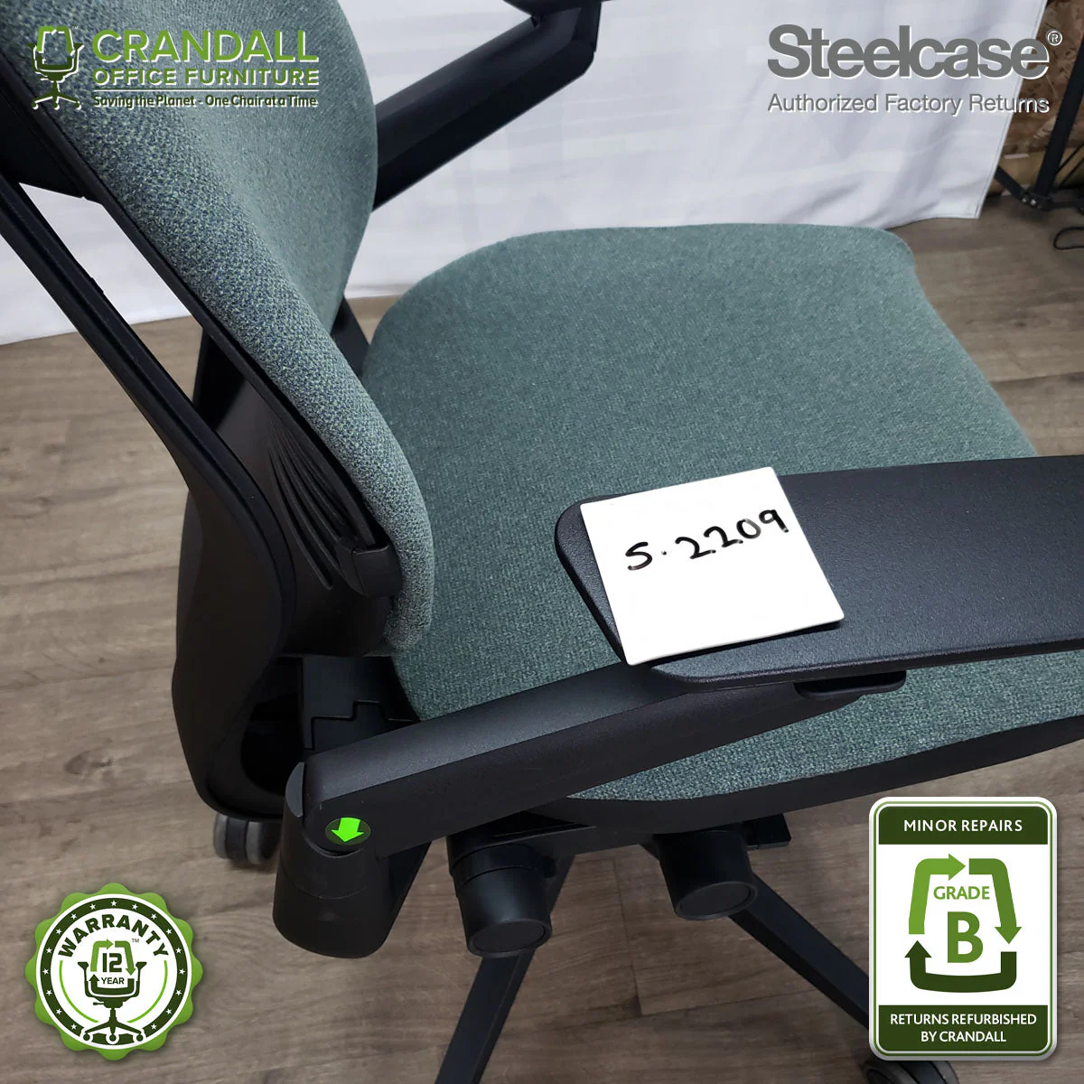 S-2209 - Steelcase Gesture with Headrest - Grade B - Image 4
