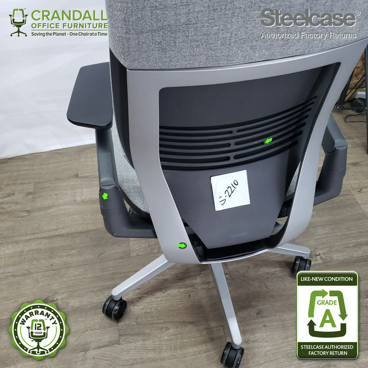 S-2210 - Steelcase Gesture with Headrest - Grade B - Image 3