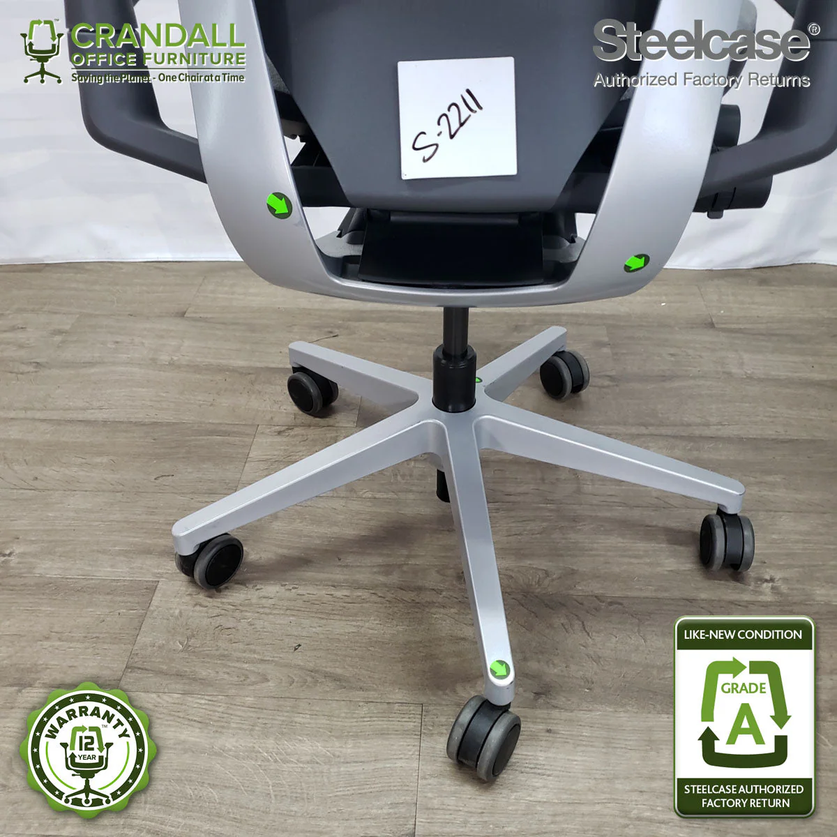 S-2211 - Steelcase Gesture with Headrest - Grade B - Image 3