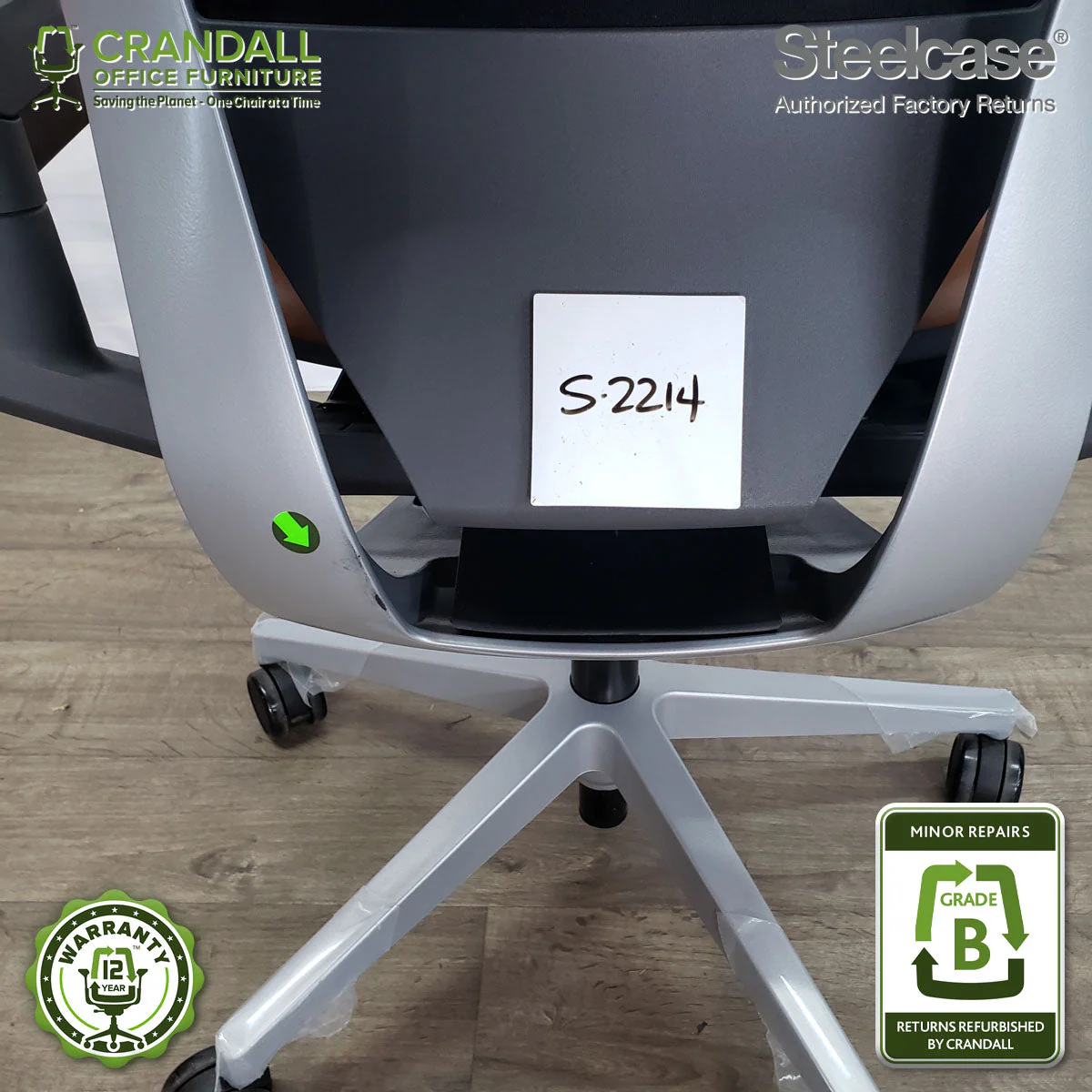 S-2214 - Steelcase Gesture with Headrest - Grade B - Image 4