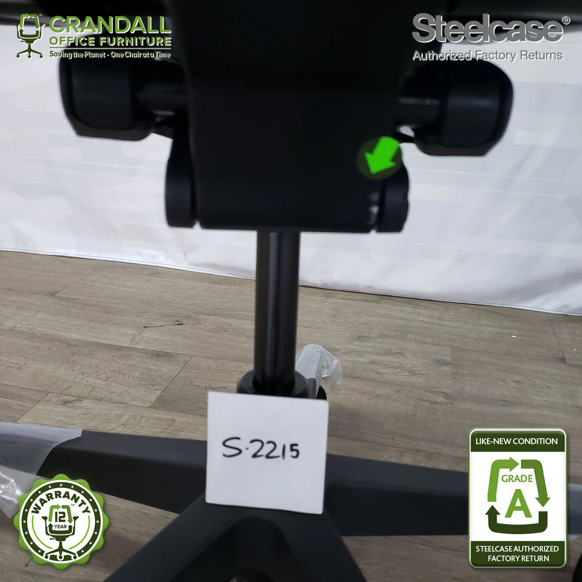 S-2215 - Steelcase Gesture with Headrest - Grade B - Image 3