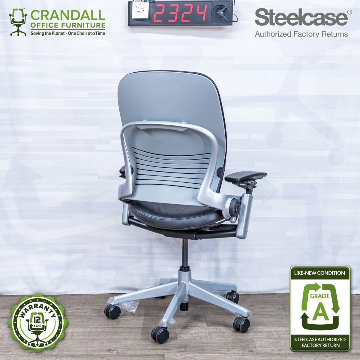 S-2324 - Steelcase V2 Leap - Grade A - Image 2