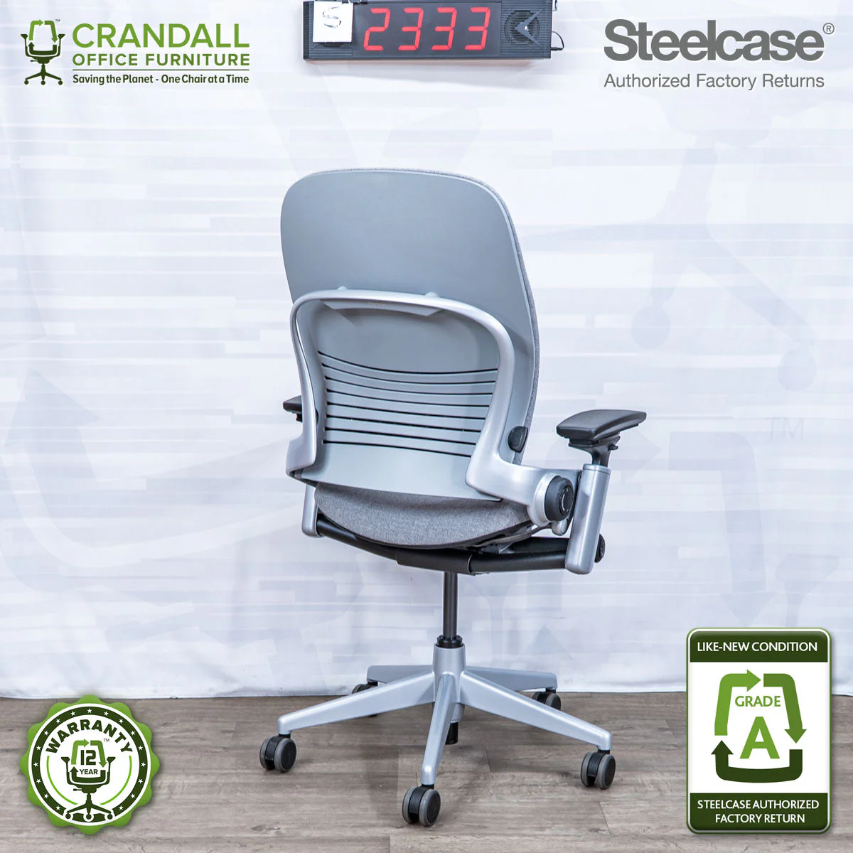 S-2333 - Steelcase V2 Leap - Grade A - Image 2