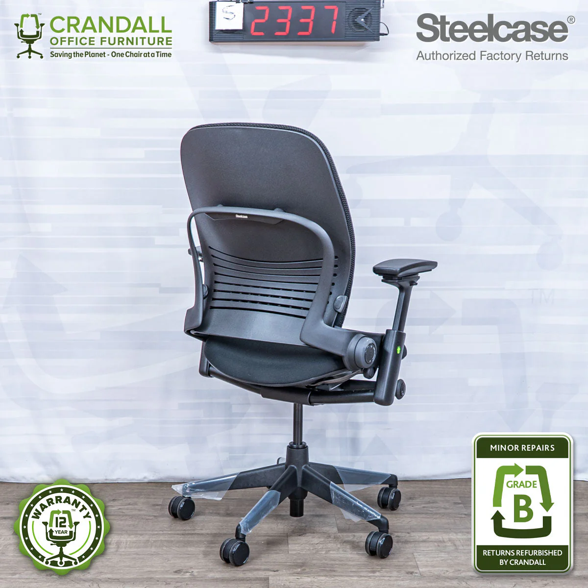 S-2337 - Steelcase V2 Leap - Grade B - Image 2