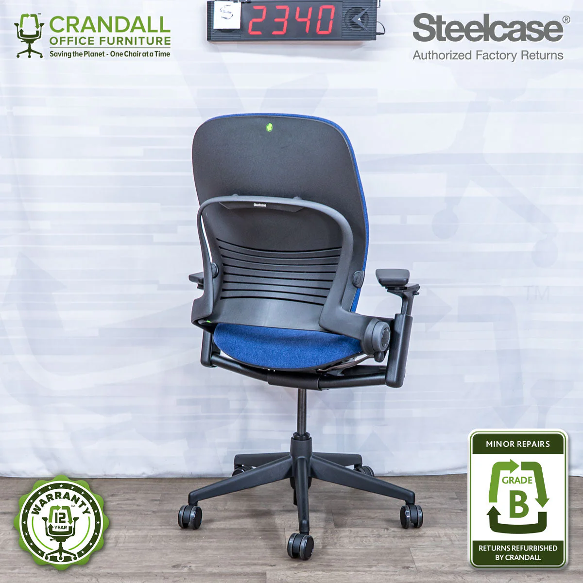 S-2340 - Steelcase V2 Leap - Grade B - Image 2