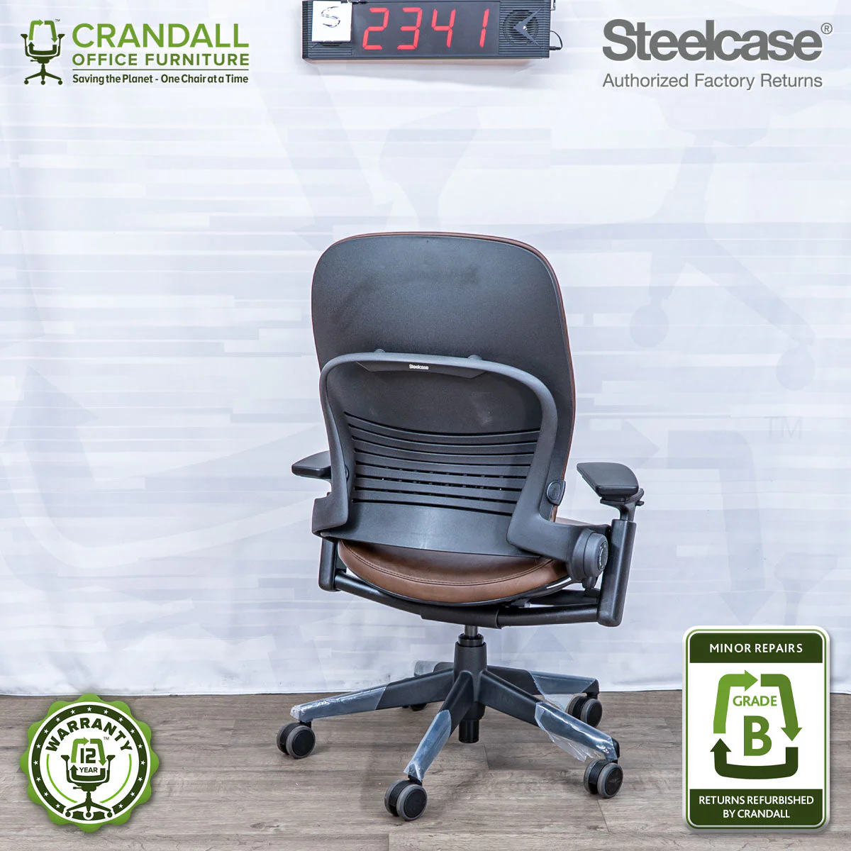 S-2341 - Steelcase V2 Leap - Grade B - Image 2
