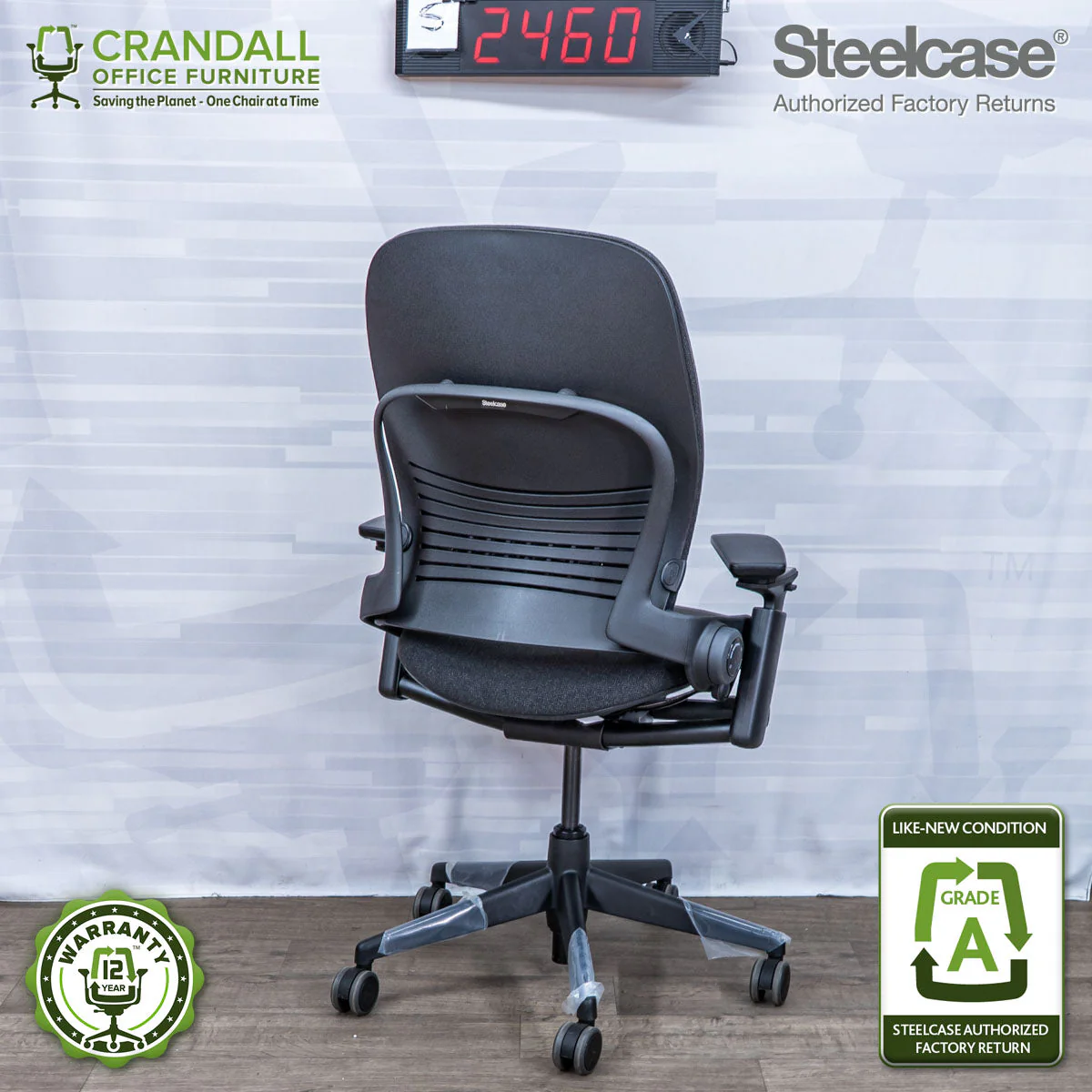 S-2460 - Steelcase V2 Leap - Grade A - Image 2