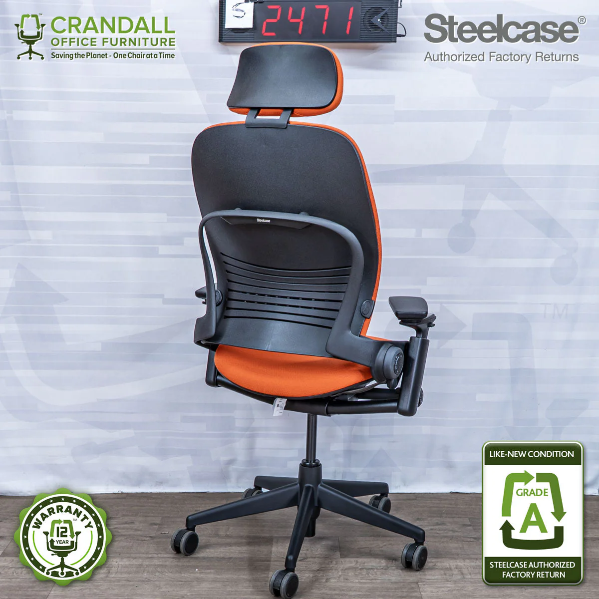 S-2471 - Steelcase V2 Leap - Grade A - Image 2
