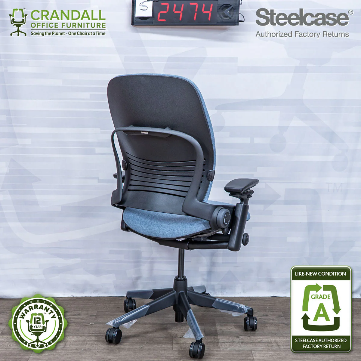 S-2474 - Steelcase V2 Leap - Grade A - Image 2