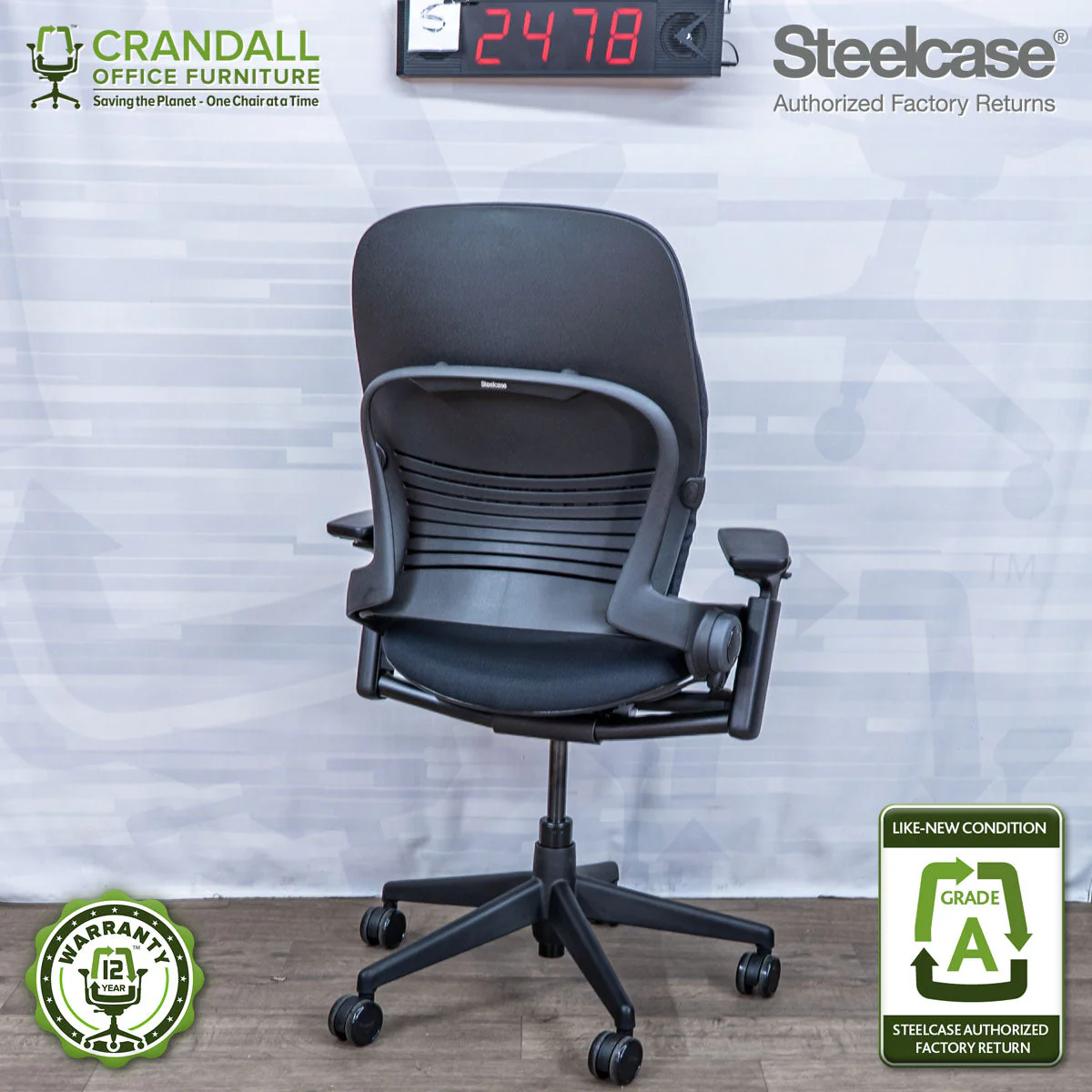 S-2478 - Steelcase V2 Leap - Grade A - Image 2