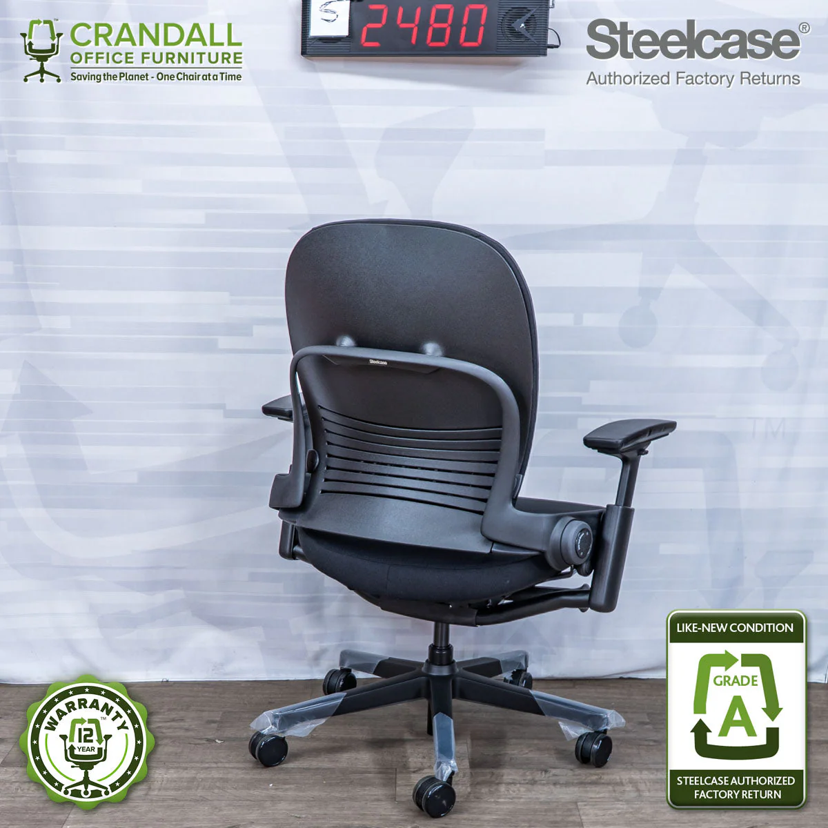 S-2480 - Steelcase V2 Leap Plus - Grade A - Image 2