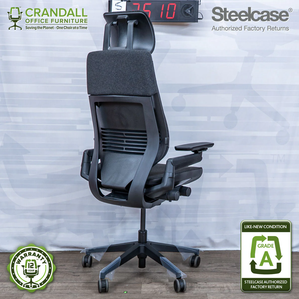 S-2510 - Steelcase Gesture with Headrest - Grade A - Image 2