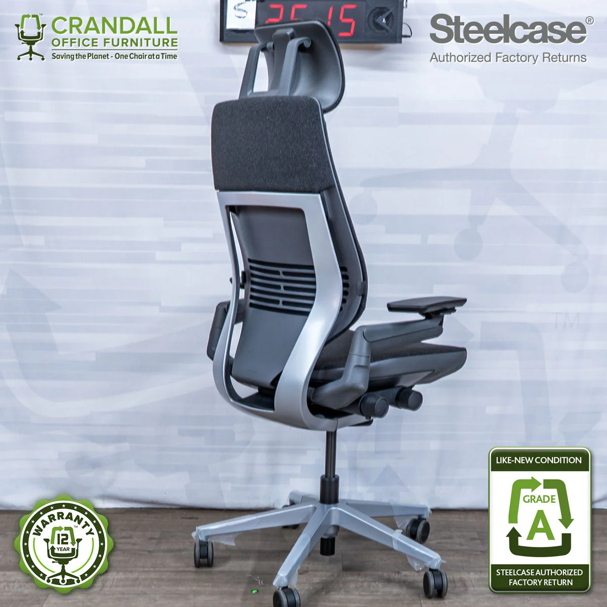 S-2515 - Steelcase Gesture with Headrest - Grade A - Image 2