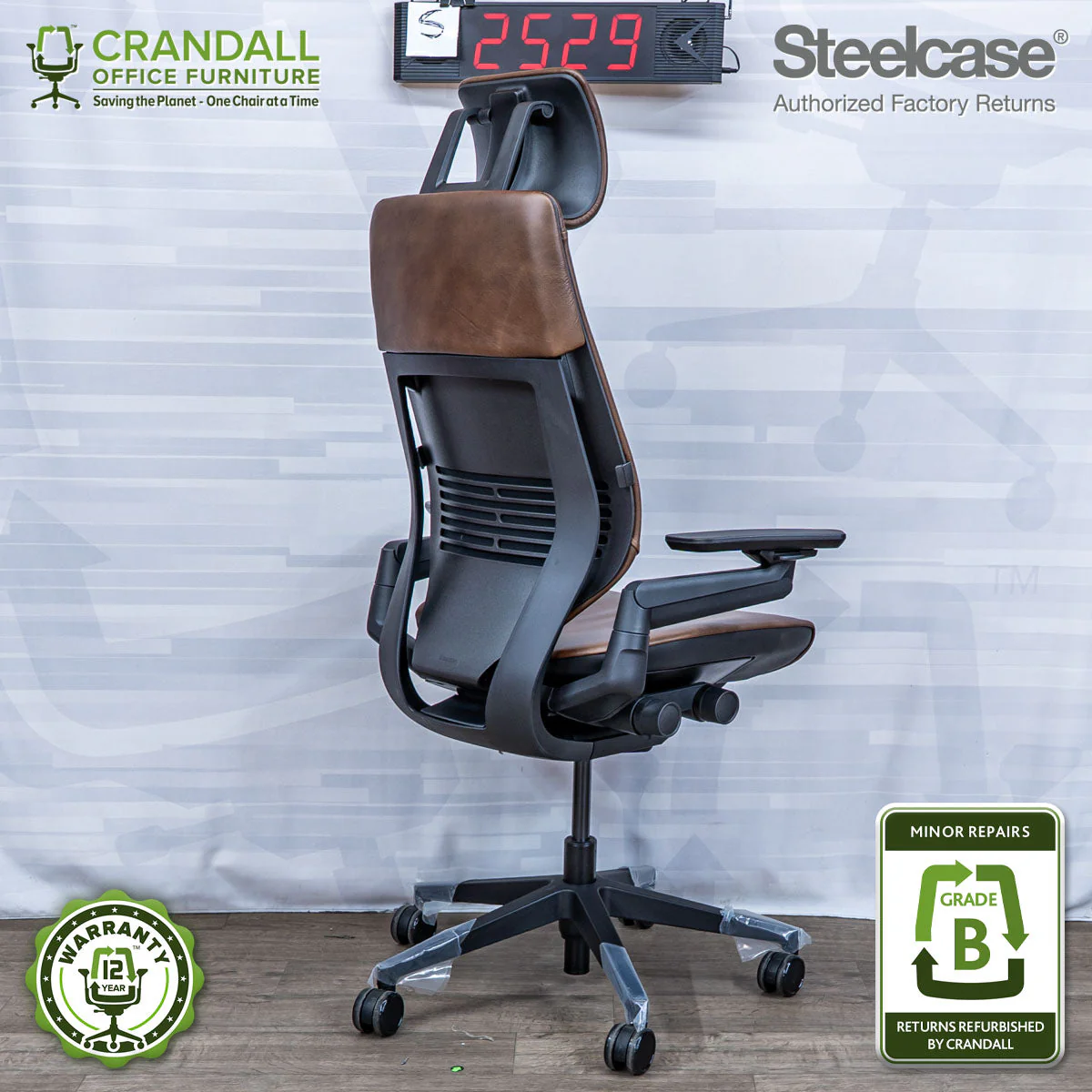 S-2529 - Steelcase Gesture with Headrest - Grade B - Image 2