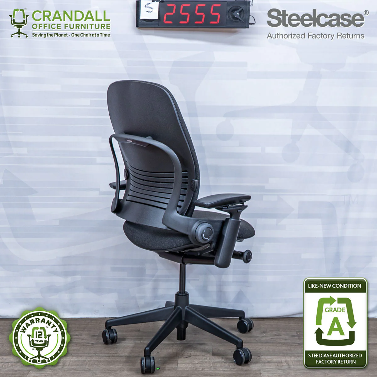 S-2555 - Steelcase V2 Leap - Grade A - Image 2