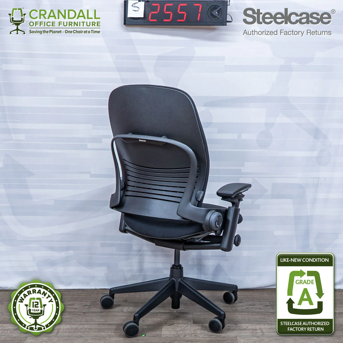 S-2557 - Steelcase V2 Leap - Grade A - Image 2