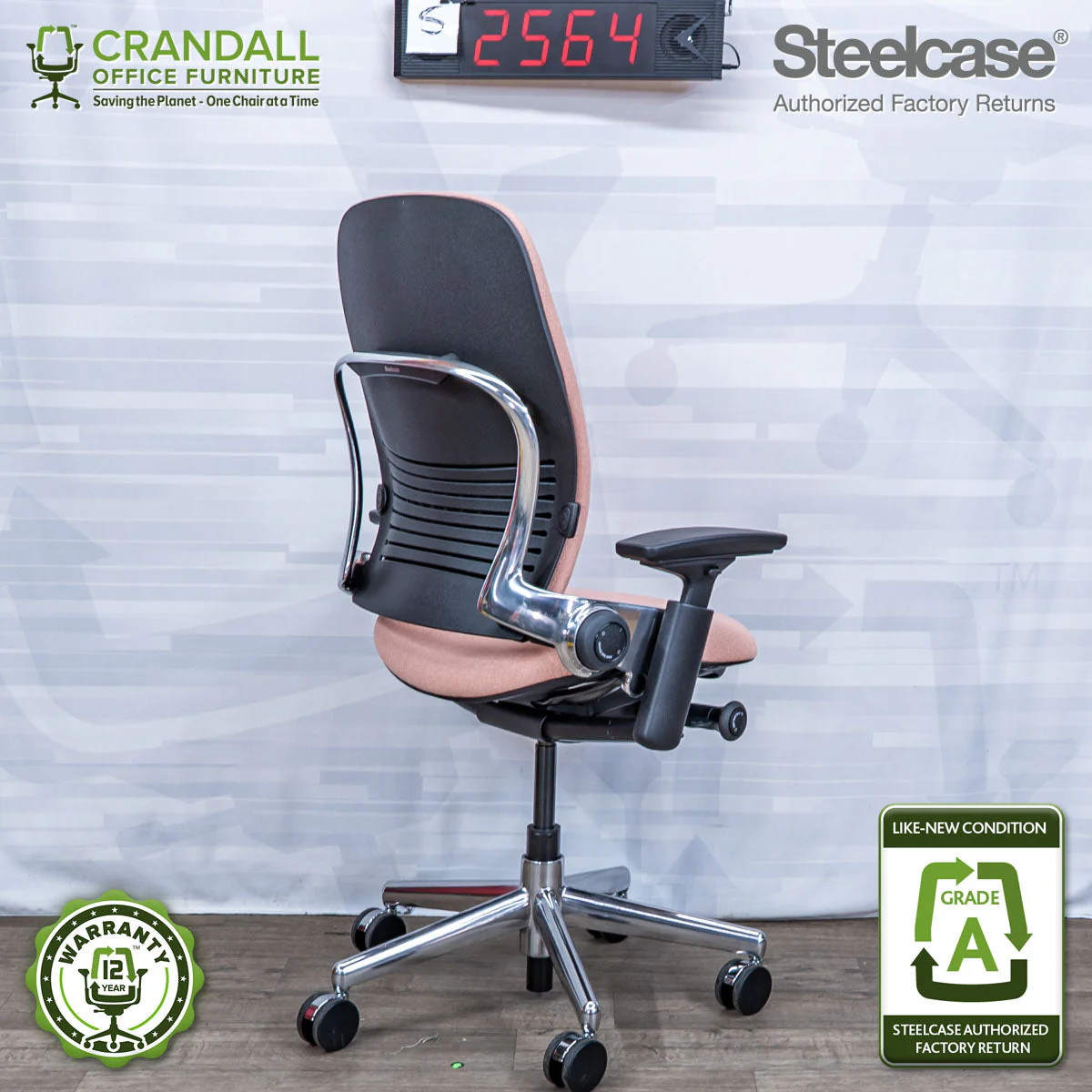 S-2564 - Steelcase V2 Leap - Grade A - Image 2