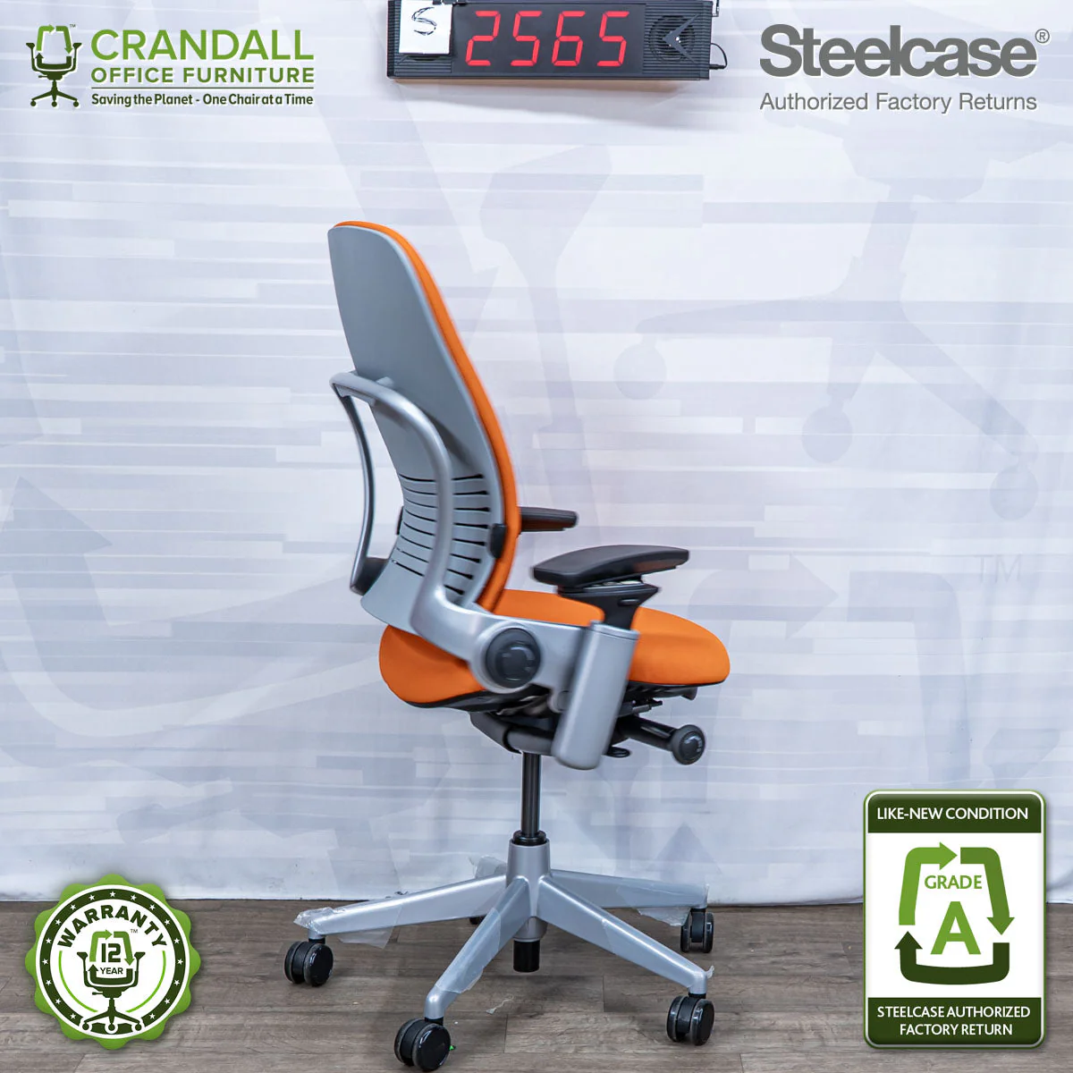 S-2565 - Steelcase V2 Leap - Grade A - Image 2