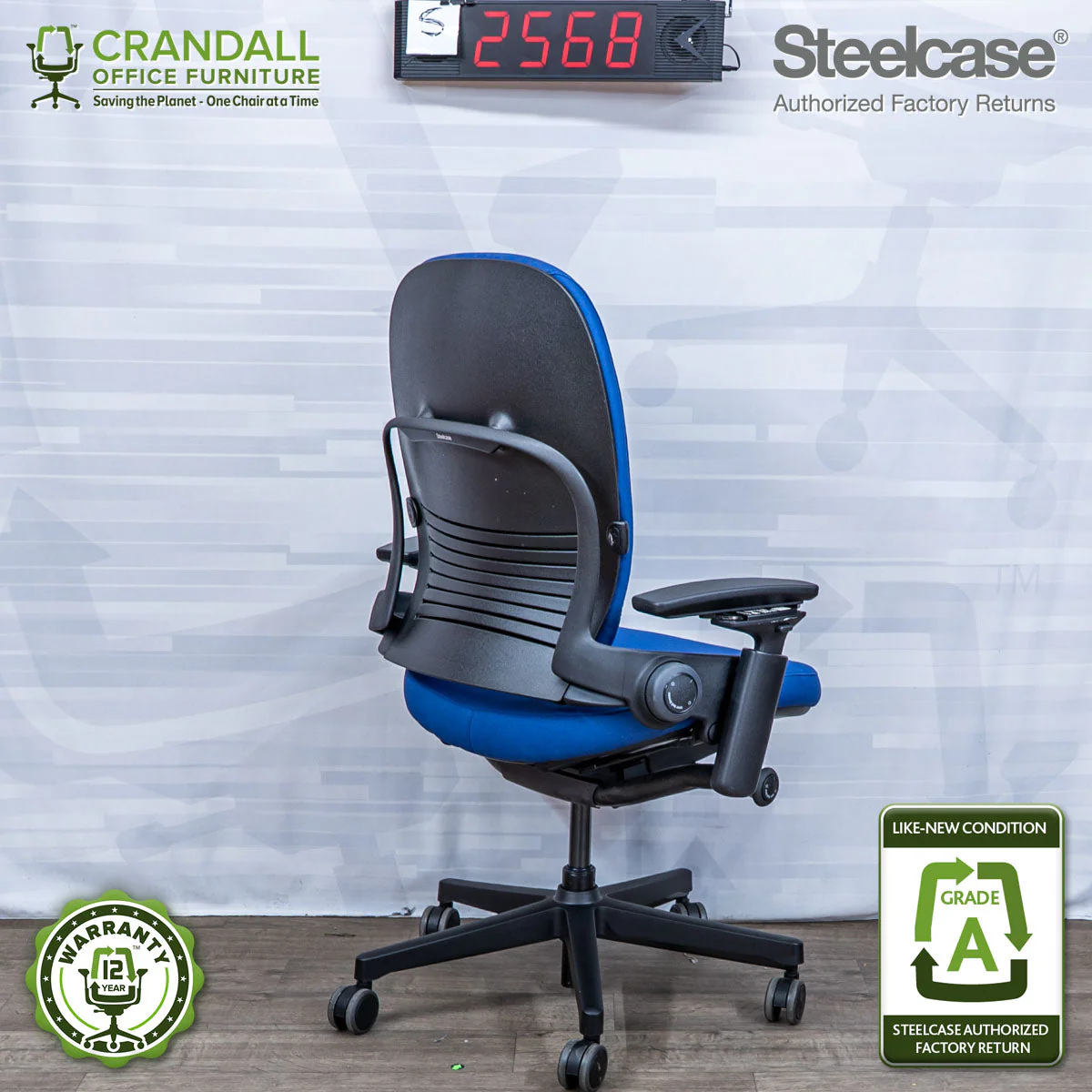 S-2568 - Steelcase V2 Leap Plus - Grade A - Image 2