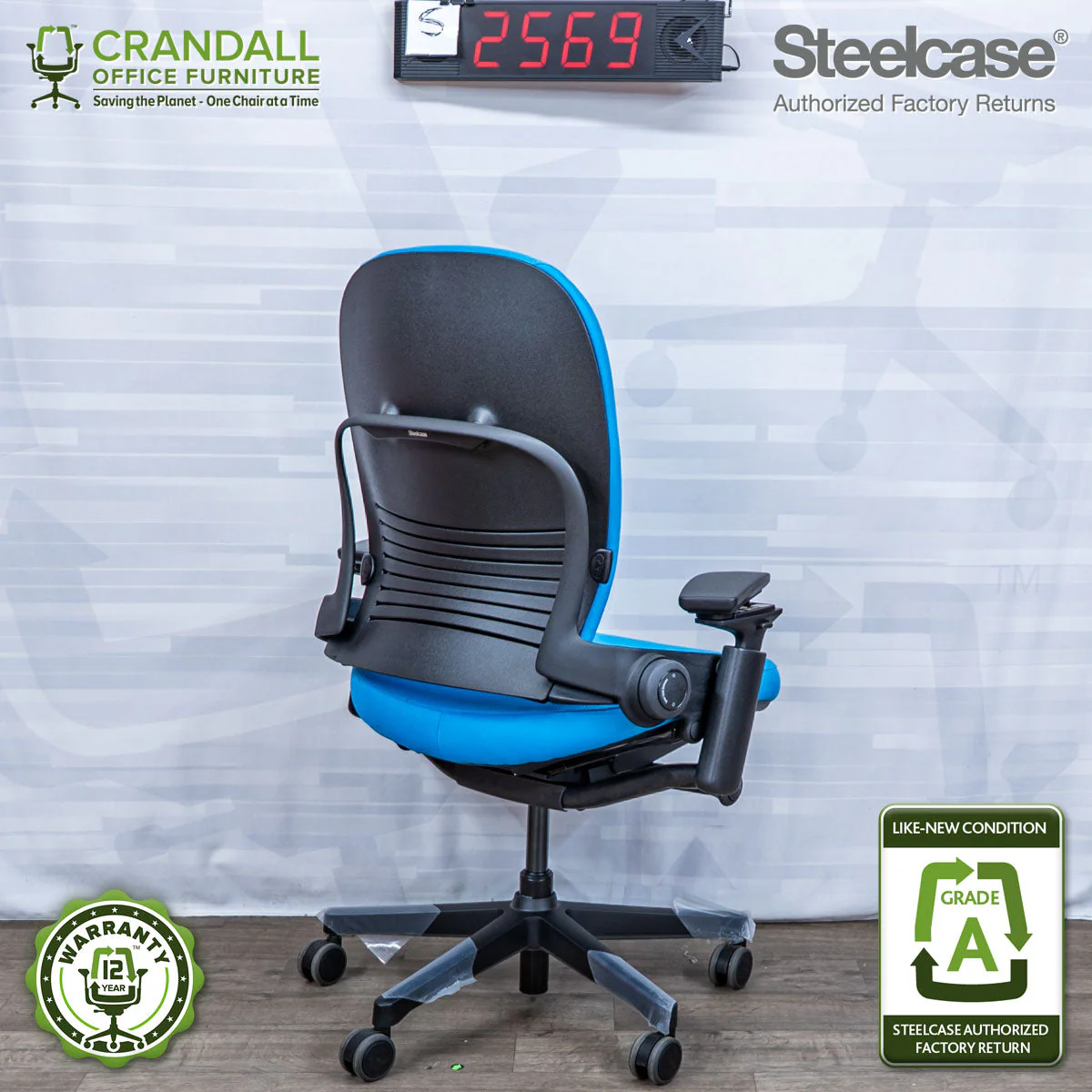 S-2569 - Steelcase V2 Leap Plus - Grade A - Image 2