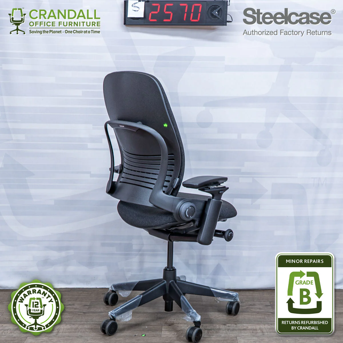 S-2570 - Steelcase V2 Leap - Grade B - Image 2