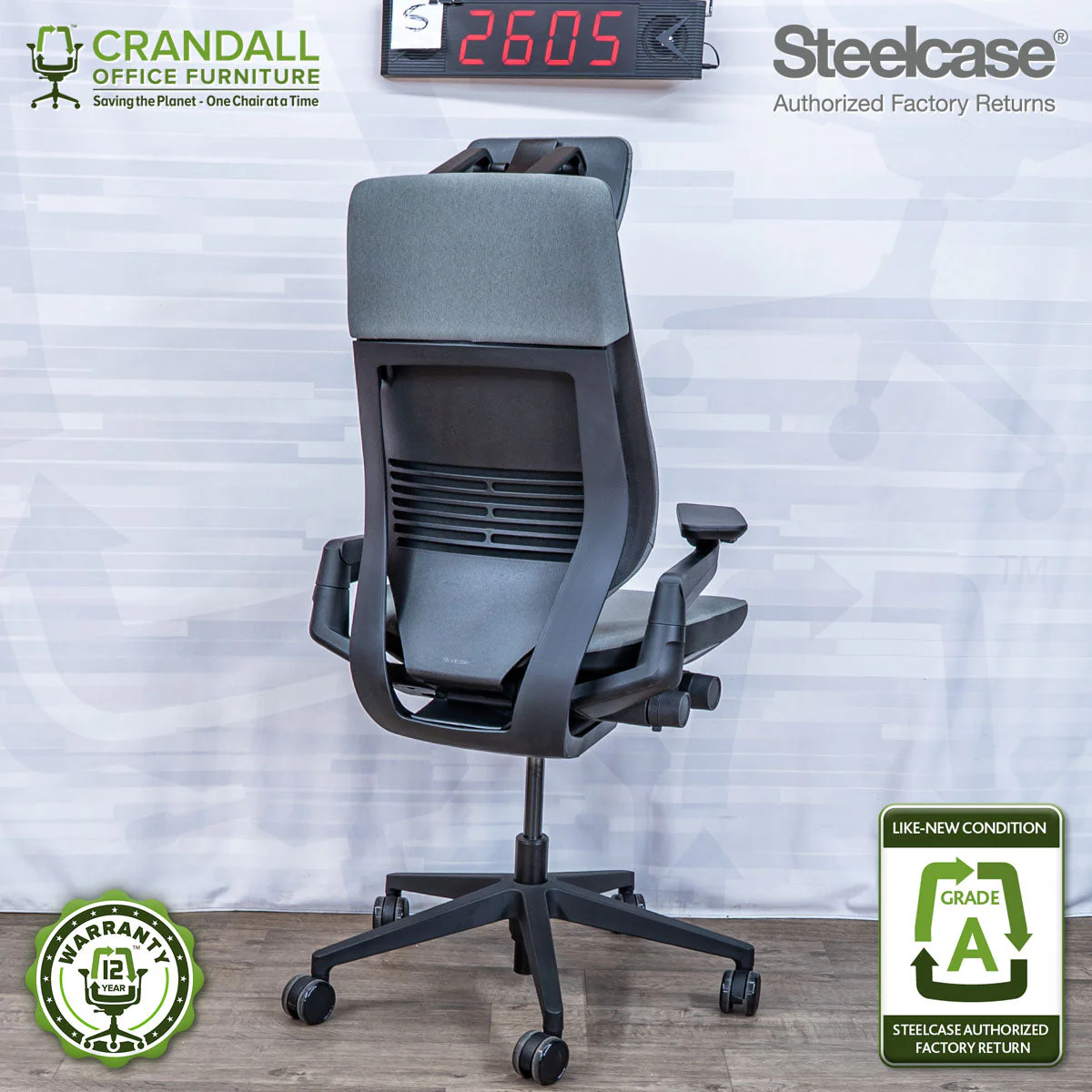 S-2605 - Steelcase Gesture with Headrest - Grade A - Image 2