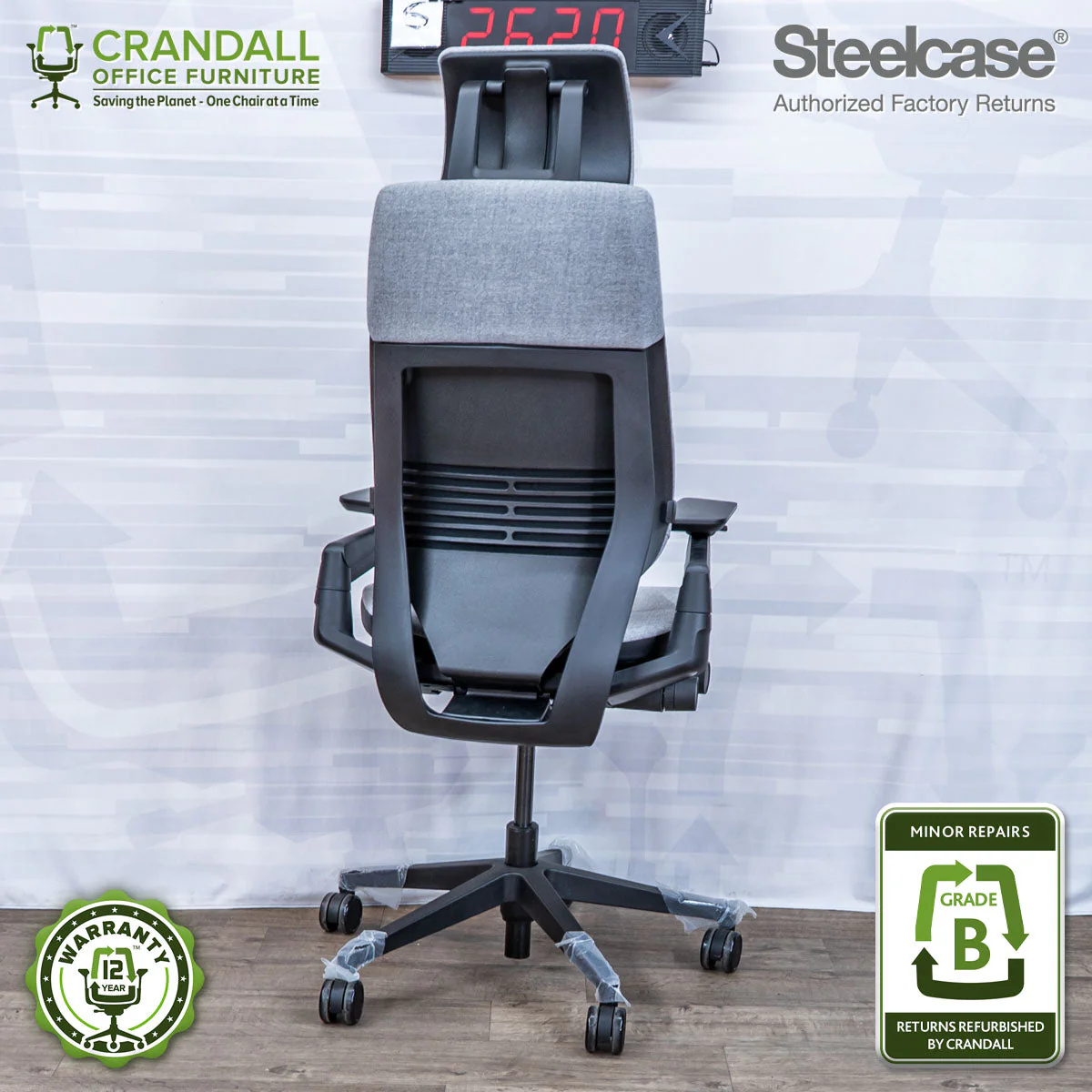 S-2620 - Steelcase Gesture with Headrest - Grade B - Image 2