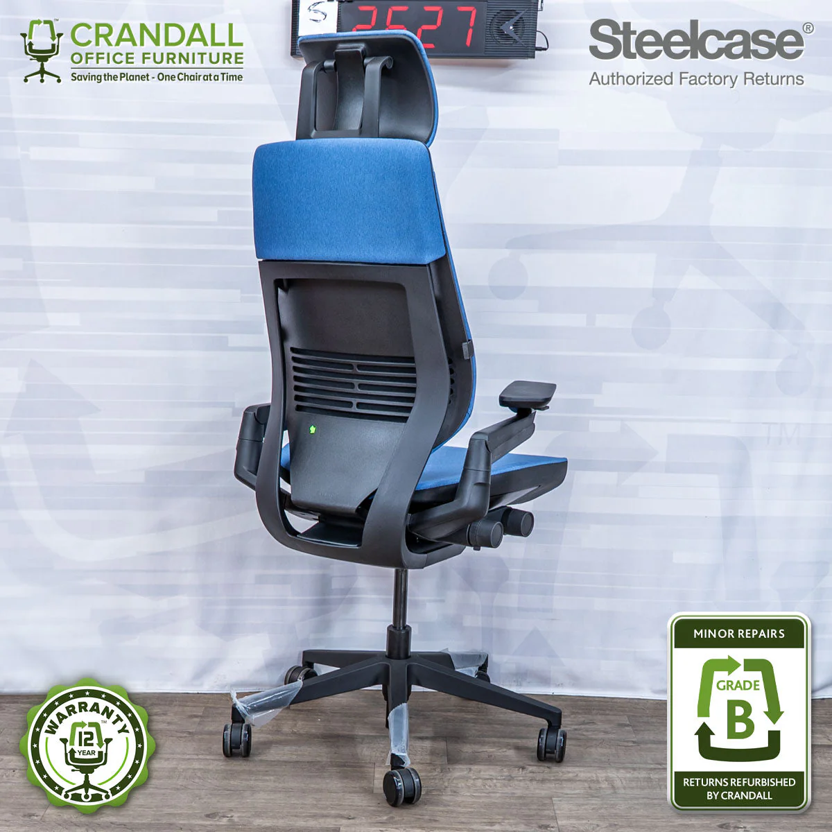 S-2627 - Steelcase Gesture with Headrest - Grade B - Image 2