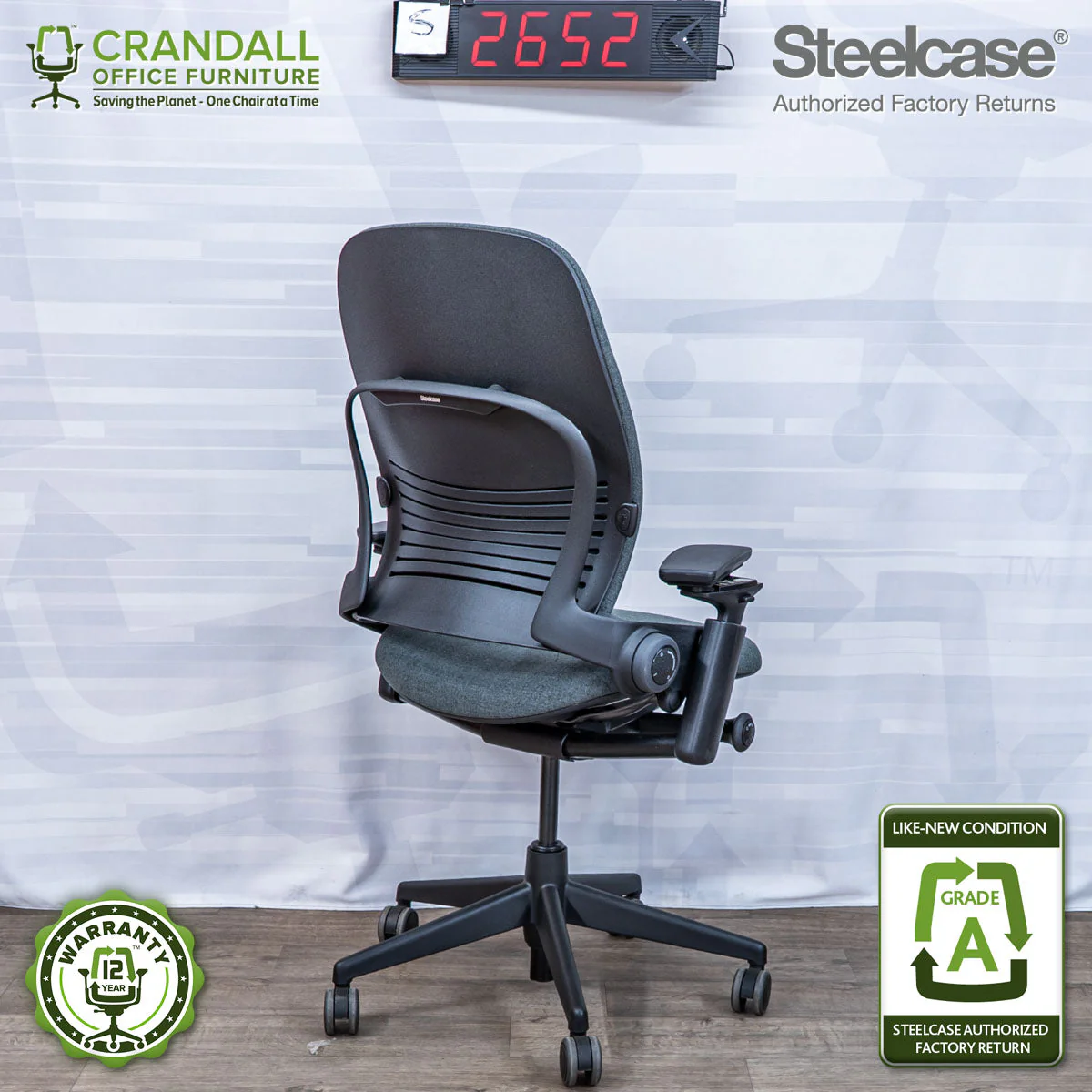 S-2652 - Steelcase V2 Leap - Grade A - Image 2