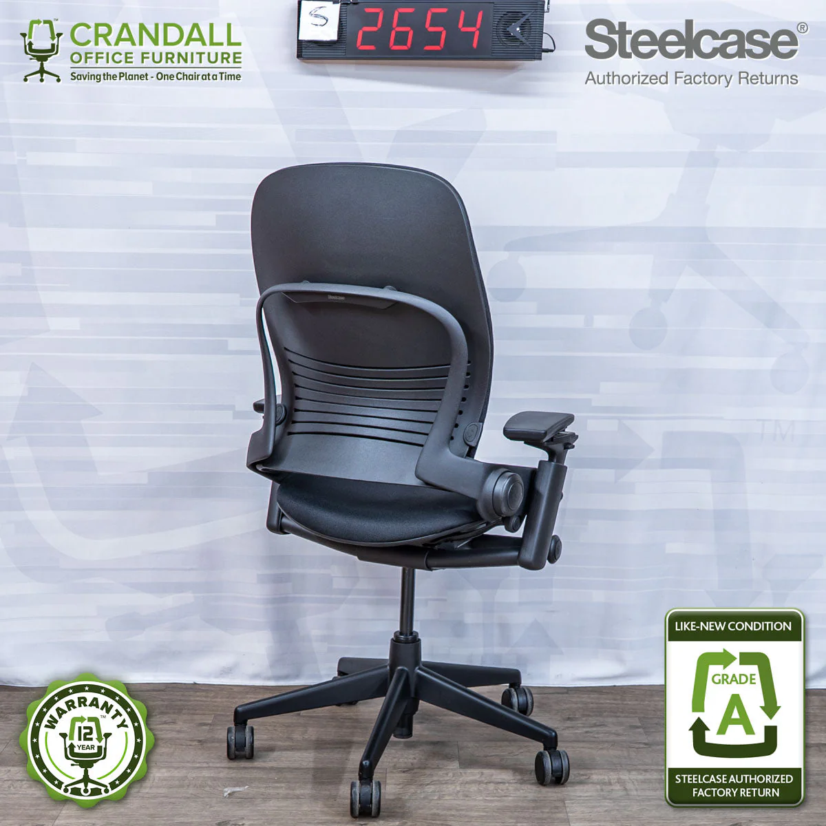 S-2654 - Steelcase V2 Leap - Grade A - Image 2