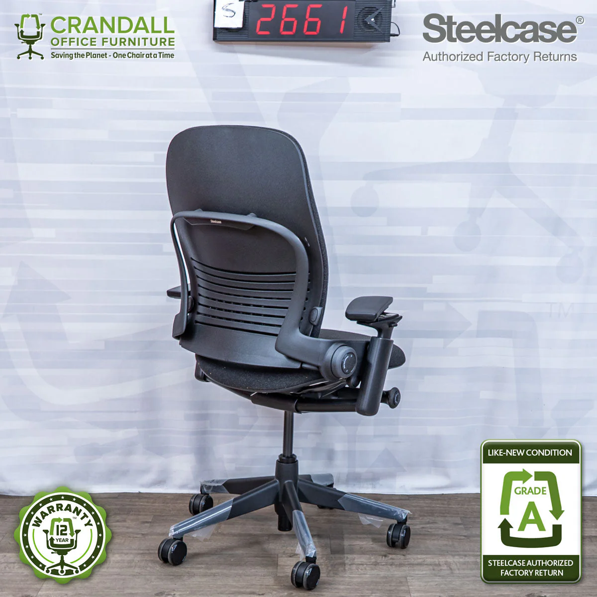 S-2661 - Steelcase V2 Leap - Grade A - Image 2