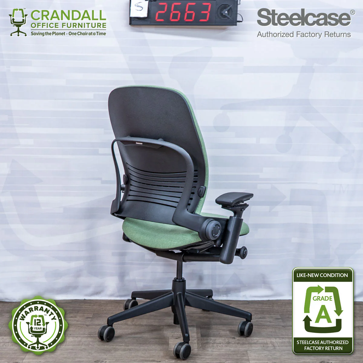 S-2663 - Steelcase V2 Leap - Grade A - Image 2