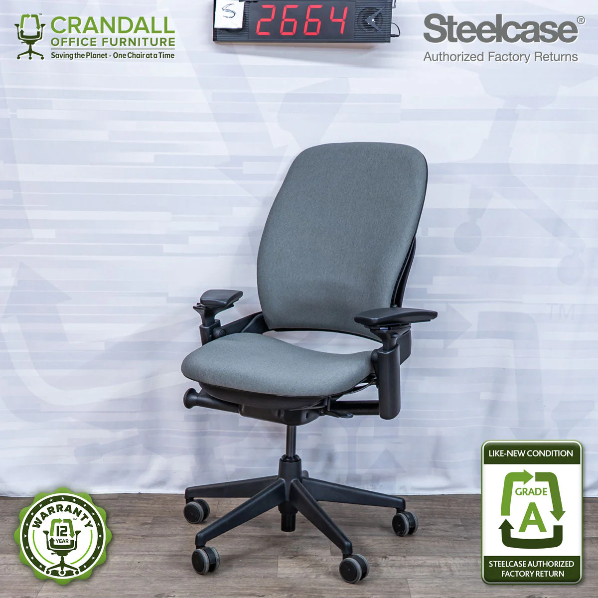 S-2664 - Steelcase V2 Leap - Grade A