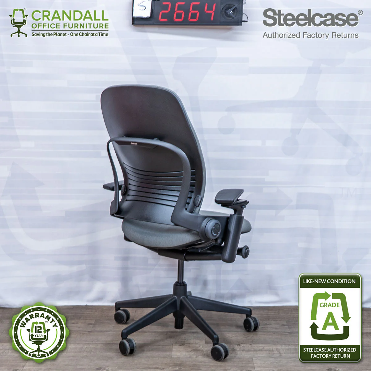 S-2664 - Steelcase V2 Leap - Grade A - Image 2