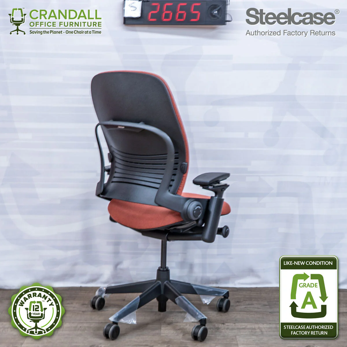 S-2665 - Steelcase V2 Leap - Grade A - Image 2