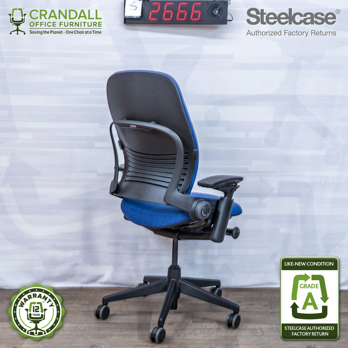 S-2666 - Steelcase V2 Leap - Grade A - Image 2