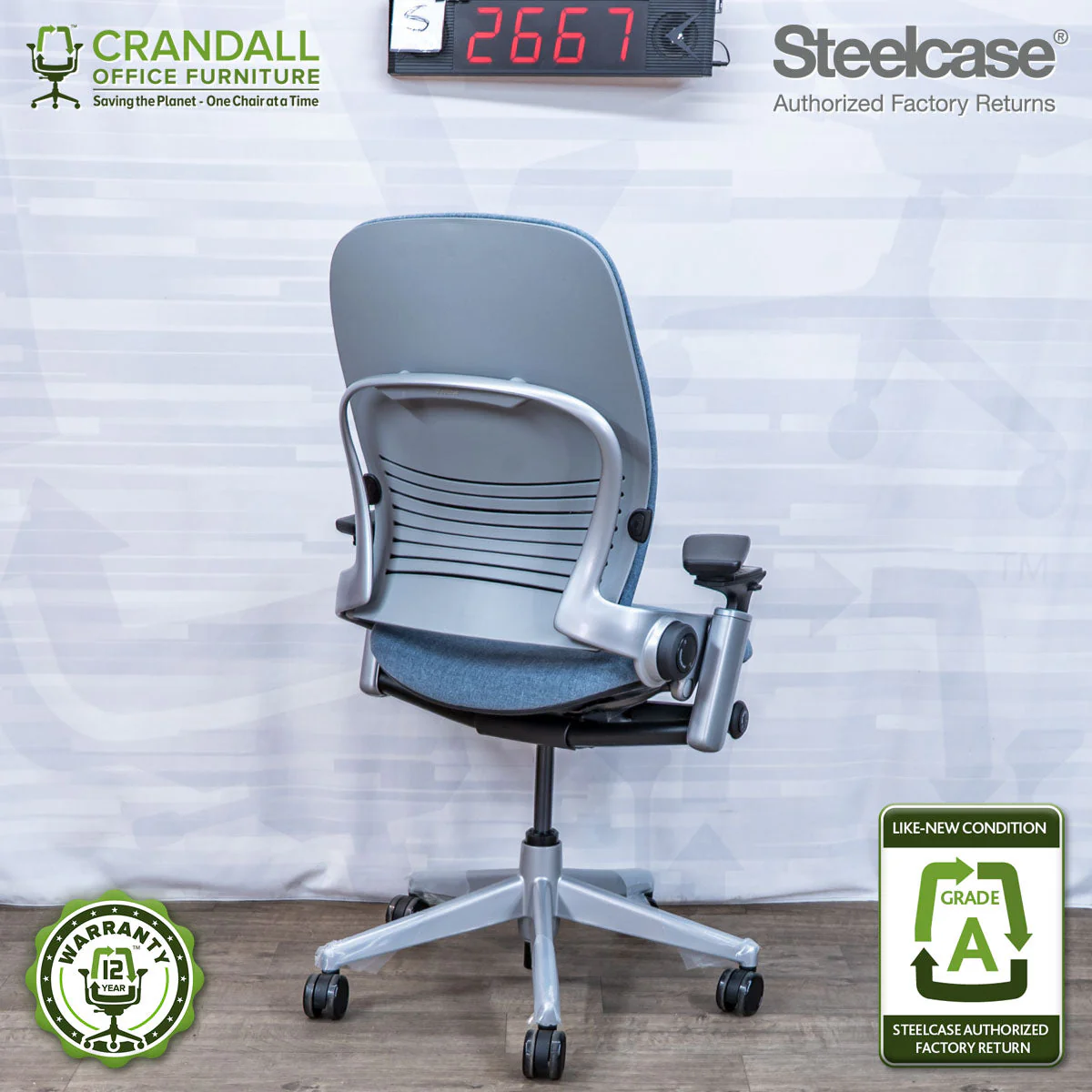 S-2667 - Steelcase V2 Leap - Grade A - Image 2