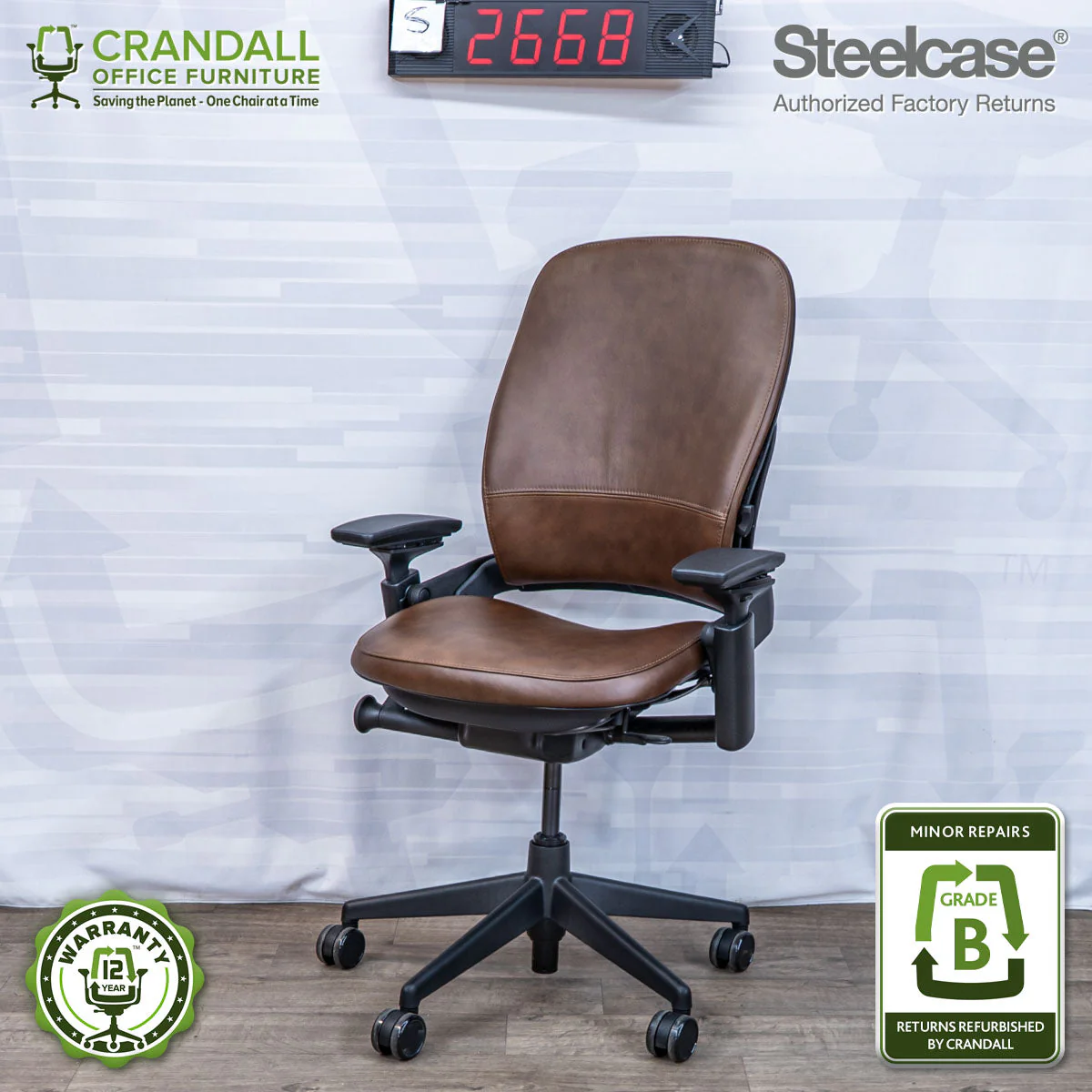 S-2668 - Steelcase V2 Leap - Grade B