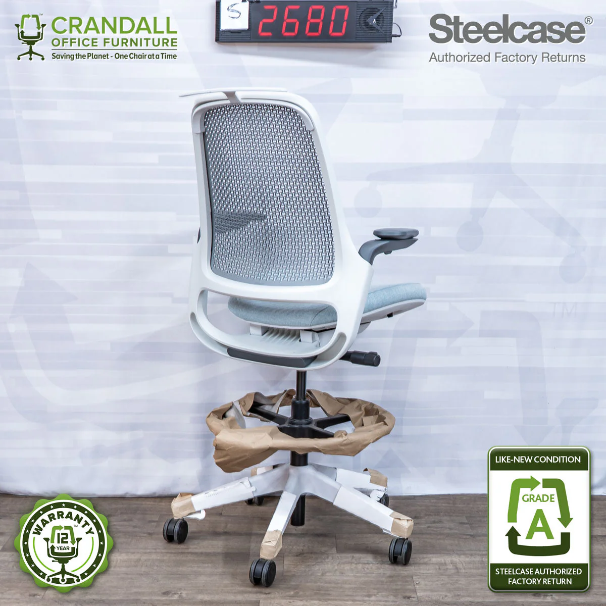 S-2680 - Steelcase Series 1 with Coat Rack - Grade A - Image 2